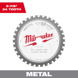 Milwaukee 5-7/8 in. D X 20 mm Tungsten Carbide Circular Saw Blade 34 teeth 1 pk