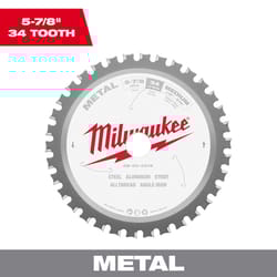Milwaukee 5-7/8 in. D X 20 mm Tungsten Carbide Circular Saw Blade 34 teeth 1 pk