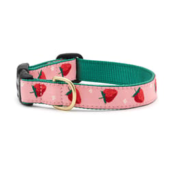 Up Country Pink Strawberry Fields Nylon Dog Collar Medium