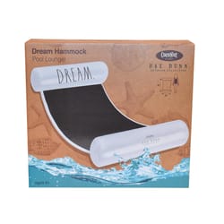 CocoNut Float Rae Dunn Black/White PVC/Vinyl Inflatable Hammock Pool Floating Lounger