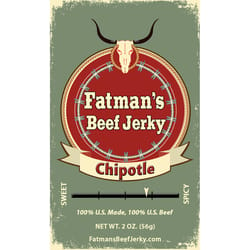 Fatmans Beef Jerky Smoky Chipolte Beef Jerky 2 oz Packet