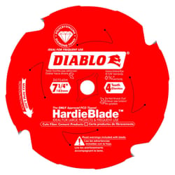 Diablo HardieBlade 7-1/4 in. D X 5/8 in. PCD Fiber Cement Blade 4 teeth 1 pk