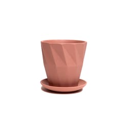 Chive Virago 5 in. D Ceramic Shape G Flower Pot Terracotta