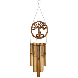 Woodstock Chimes Brown Bamboo 26 in. Tree of Life Wind Chime