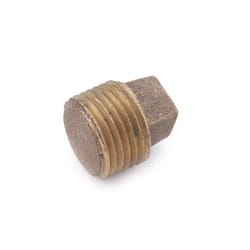 Anderson Metals 1/4 in. MPT in. Red Brass Square Head Plug