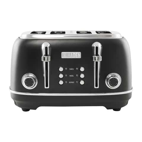 Haden Heritage Stainless Steel Black 4 slot Toaster 8 in. H X 13 in. W X 12  in. D - Ace Hardware