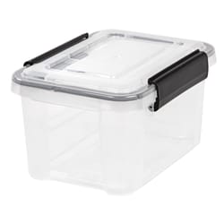 IRIS WeatherPro 6.5 qt Black/Clear Storage Box 6.50 in. H X 8.50 in. W X 11.50 in. D Stackable