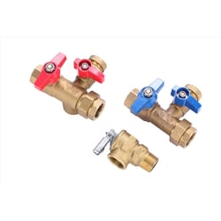 Paragon 3/4 in. FPT in. X 3/4 in. FPT in. Brass Hot/Cold Service Valves Kit