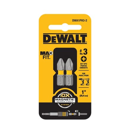 DeWalt MAXFIT Phillips #2 x 1 in. L Insert Bit S2 Tool Steel 15 pc