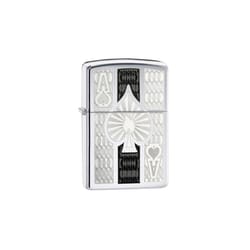 Zippo Black/Silver Intricate Spade Lighter 1 pk