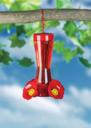 Perky-Pet Hummingbird 8 oz Glass/Plastic Nectar Feeder 4 ports