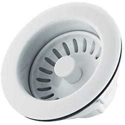 PlumbCraft 3-1/2 in. D White Plastic Sink Strainer