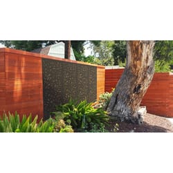 Modinex 72 in. H X 36 in. L Wood Poly Composite Garden Decorative Fence Panel Charcoal
