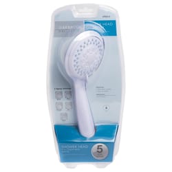 OakBrook White PVC 5 settings Handheld Showerhead 1.8 gal