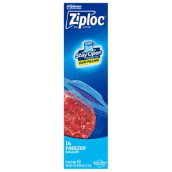 Ziploc Easy Open Tabs 1 gal Clear Freezer Bag 14 pk