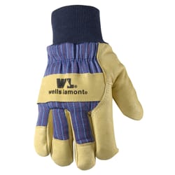 Wells Lamont Men's Cold Weather Work Gloves Tan/Blue XXL 1 pk