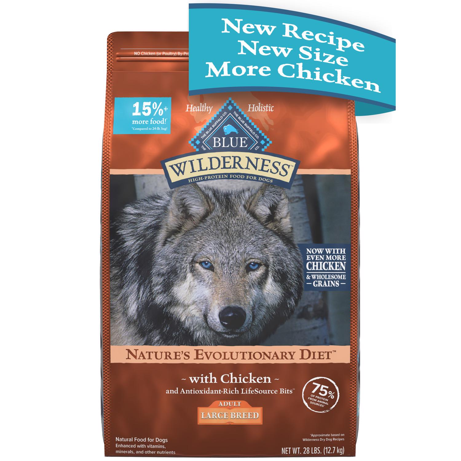 Photos - Other interior and decor Blue Buffalo Blue Wilderness Adult Chicken Dry Dog Food Grain Free 28 lb 5 