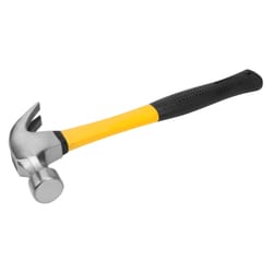 Performance Tool 12 oz Smooth Face Claw Hammer 12 in. Fiberglass Handle