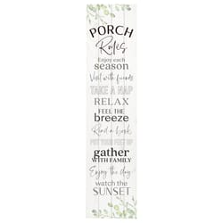 P Graham Dunn Multicolored Wood 60 in. H X 14 in. L X 0.75 in. W Porch Rules Porch Sign