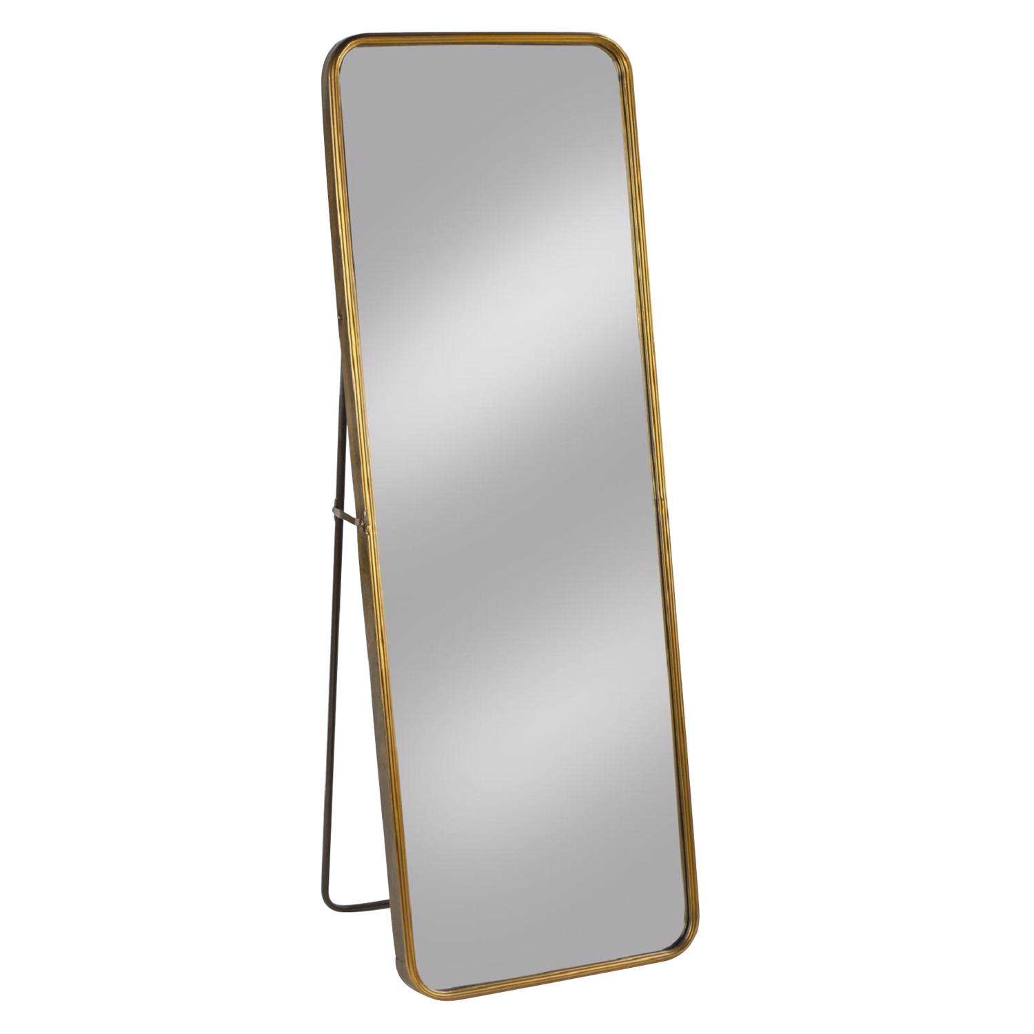 Tripar 55.25 in. H X 20 in. W Burnished Gold Metal Floor Mirror Ace