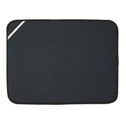 Envision Home 24 in. L X 18 in. W X 0.25 in. H Black Microfiber Drying Mat