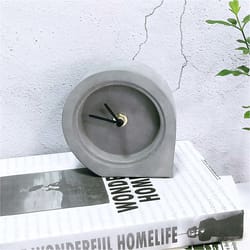 Mad Man 1.5 in. H X 4.5 in. W X 4.5 in. L Gray Concrete Desk Clock