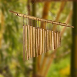 Woodstock Chimes Brown Bamboo 30 in. Harp Wind Chime