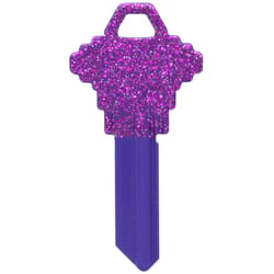 HILLMAN DIVA Purple Glitter House/Office Universal Key Blank SC1 Single