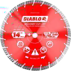 Diablo 14 in. D X 1 in. Diamond Turbo Rim Masonry Cut-Off Disc