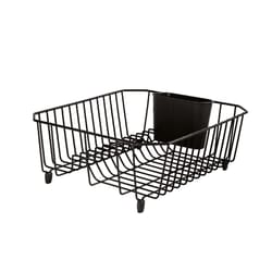 Rubbermaid 14.3 in. L X 12.4 in. W X 5.3 in. H Black Steel Dish Drainer