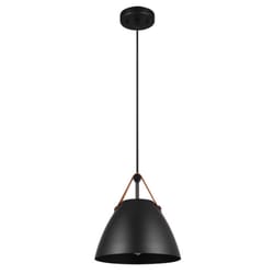 Globe Electric Matte Black 1 lights Pendant Light