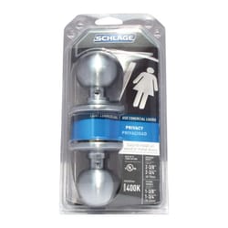 Schlage Orbit Satin Chrome Privacy Lockset 1-3/4 in.