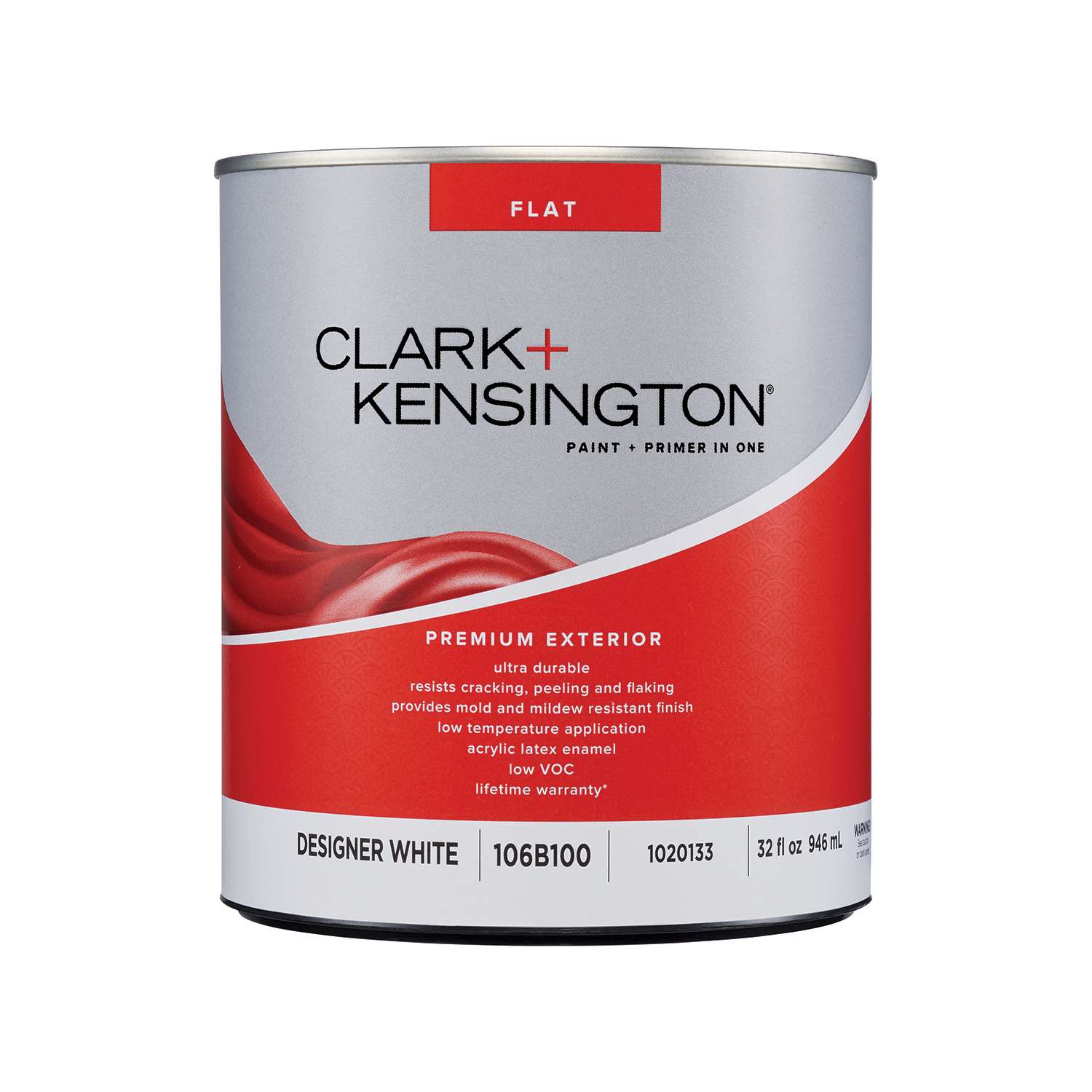 Clark+Kensington Flat Designer White Premium Paint Exterior 1 qt - Ace ...