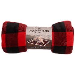 Carstens Inc Black/Red Sherpa Lumberjack Plaid Blanket 28 in. W X 40 in. L