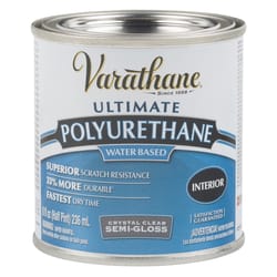 Varathane Transparent Semi-Gloss Crystal Clear Water-Based Polyurethane Wood Stain 0.5 pt