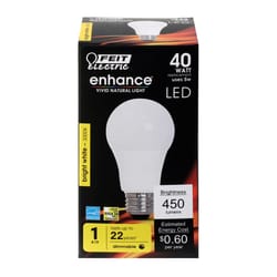 Feit A19 E26 (Medium) LED Bulb Bright White 40 Watt Equivalence 1 pk