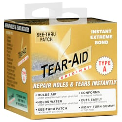 TEAR-AID Vinyl Repair Kit Type B Clear Patch for Vinyl and Vinyl-Coated  Materials Works on Vinyl Tents Awnings Air Matresses Pool Liners More Green  Box Vinyl Repair (Pack of 1)