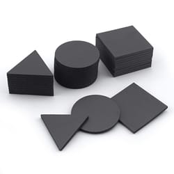 Magnet Source .08 in. L X 1.25 in. W Black Flexible Magnetic Shapes 30 pc