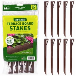 Master Mark Terrace Board 10 in. H Plastic Brown Stake Kit