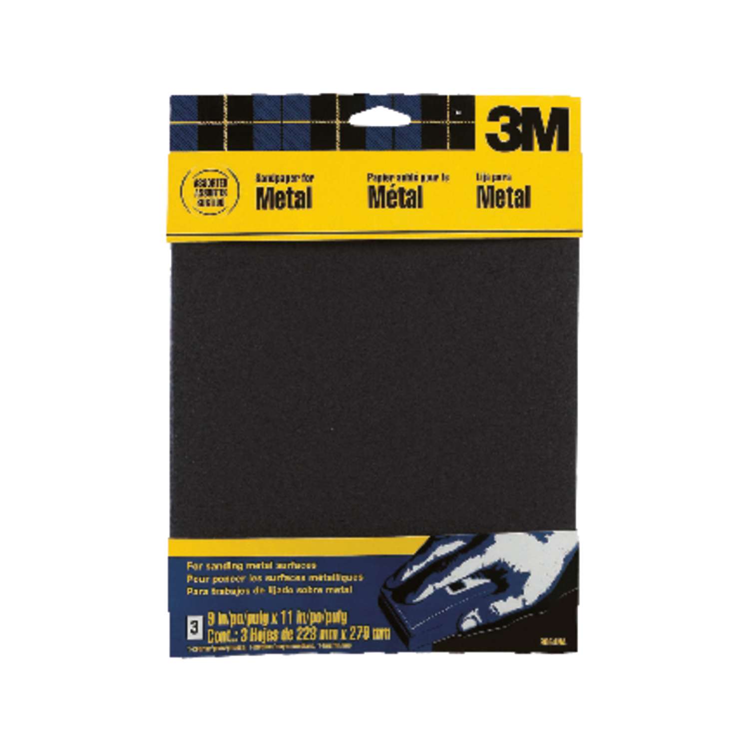 3m 11 In L X 9 In W Assorted Grit Emery Sandpaper 3 Pk Ace Hardware