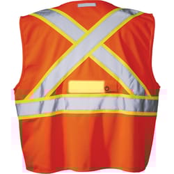 Coast Reflective Safety Vest with Reflective Stripe Hi-Viz Orange XL