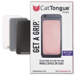 CatTongue Gray Kitty Cat Cell Phone Grip Skins For Universal