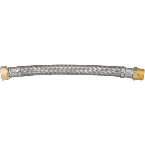 Ace 3/4 in. FIP each X 3/4 in. D MIP 12 in. Braided Stainless