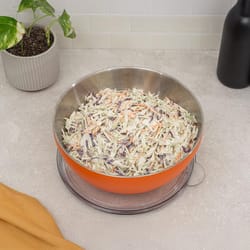 Served 100 oz Orange Stainless Steel Vacuum-Insulated Bowl 10 in. D 1 pk