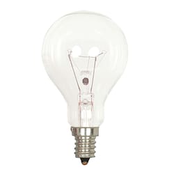 Satco 60 W A15 A-Line Incandescent Bulb E12 (Candelabra) Soft White 2 pk