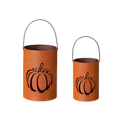 Glitzhome Pumpkin Bucket Halloween Decor