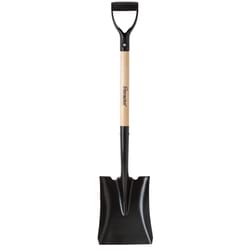 Home Plus+ 38.5 in. Steel Square Transfer Shovel Wood Handle