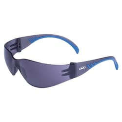 Global Vision Flyz One Piece Lens Safety Sunglasses Smoke Lens Black/Blue Frame 1 pc