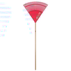 ACE 65 in. 26 Tine Poly Leaf Rake Wood Handle