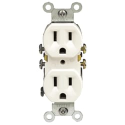 Leviton 15 amps 125 V White Outlet 5-15R 1 pk